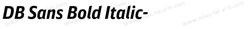 DB Sans Bold Italic字体转换